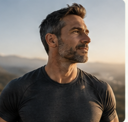Man looking towards the horizon